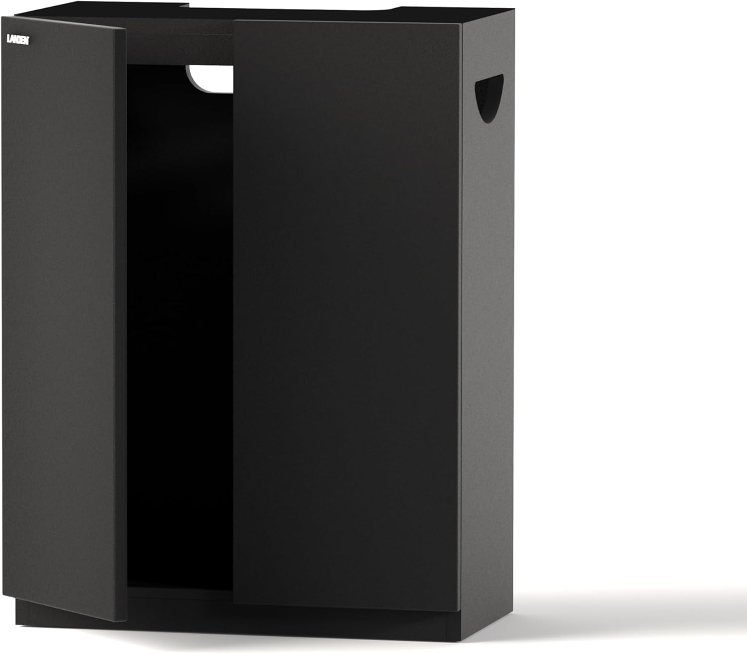 LANDEN Aquarium Wooden Stand and Cabinet Fish Reptile Sea Salt WaterTank Stand, Nano Foam Leveling Mat Included, W23.6xD11.8xH31.49in, Matte Black Painted (Stand Only)