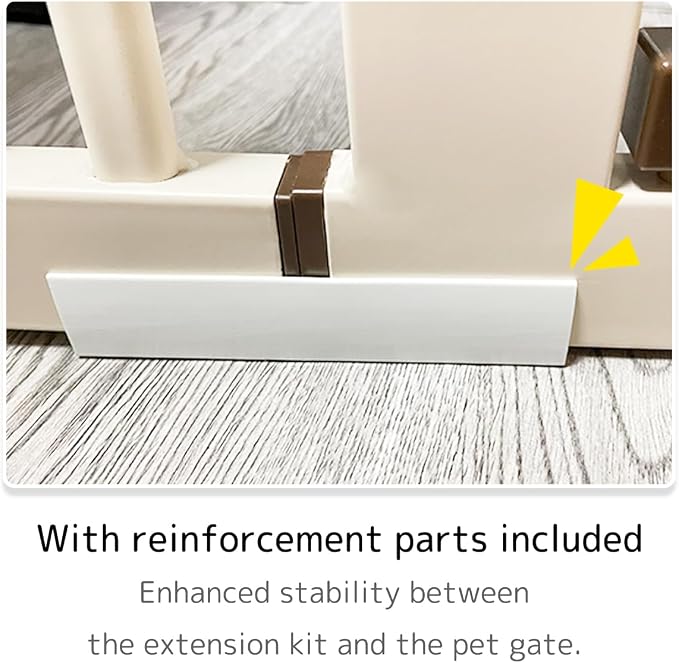 Lumizone Extra Tall Pet Gate 55.12" High Pressure Mounted 16.73" Wide Extension - Image 3