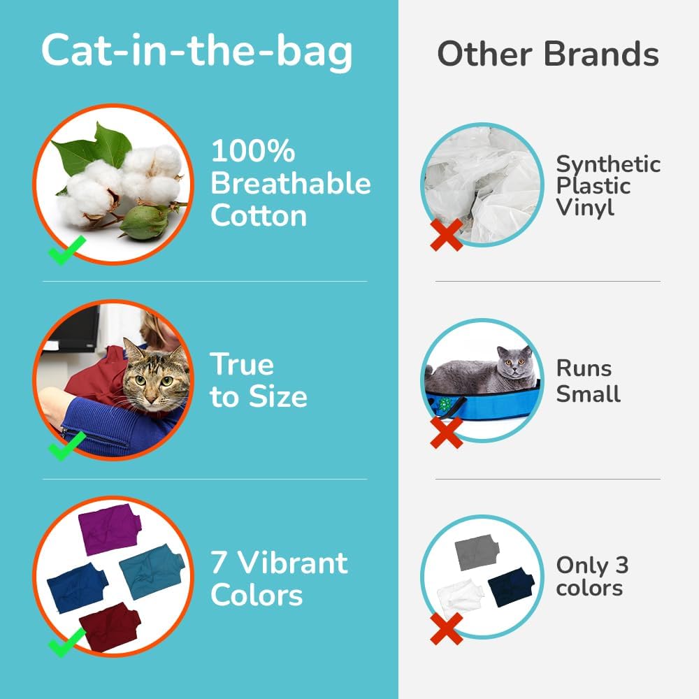 Cozy Comfort Carrier - X-Large Soft Red Cat Carrier and Cat Restraint Bag for Nail Trimming, Vet Visits, Medication Administration, Dental Care, and Travel