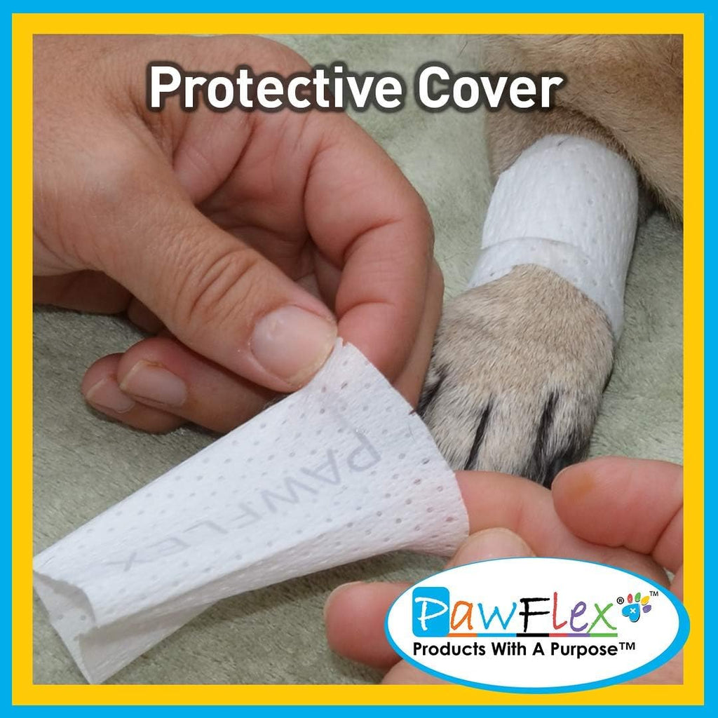 Protective Sleeve Tubular Cover - Bandages - for Dogs Cats and Other Pets First Aid Wound Care Comfortable Non-Adhesive Breathable and Water Resistant 7 Strips (yields 14-21 Covers) (X-Small)