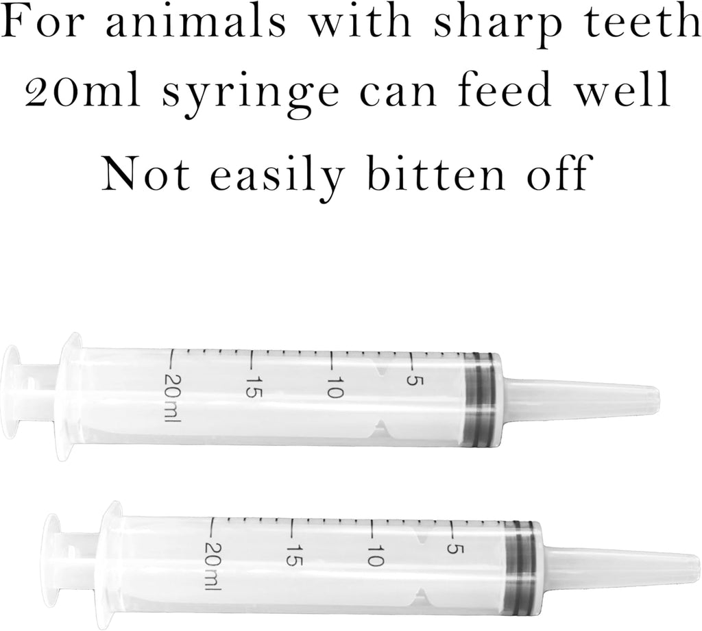 Silicone Feeding Nipple and Syringes for Newborn Kittens, Puppies, Rabbits, Small Animals Dongdong pet (5 Nipple+6 Syringes)