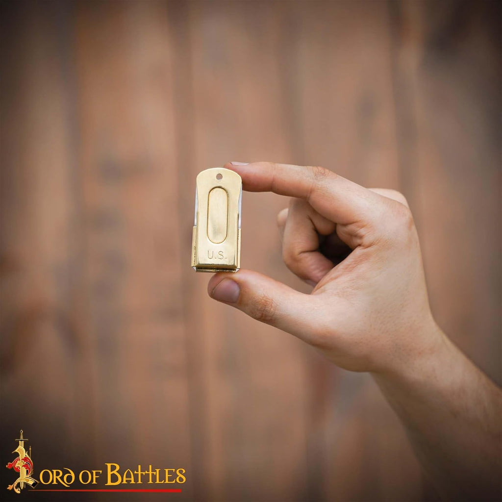 Lord of Battles Pack of 2 U.S. D-Day Paratrooper Brass Cricket Clicker – Historical Reenactment Signal Device – Military Replica with Authentic Click Sound