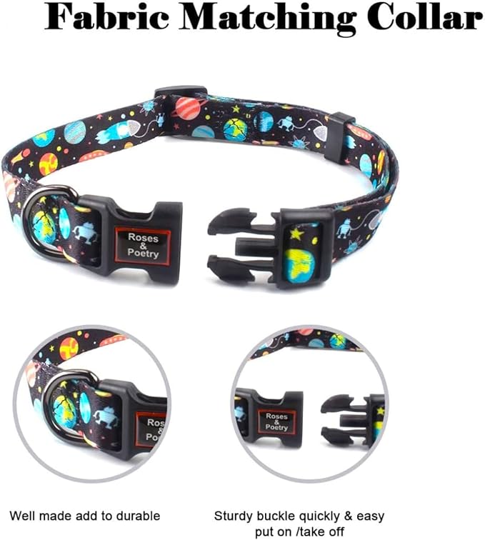 Roses&Poetry Dog Collar with Colourful Star Patterns, Adjustable Durable Puppy - Image 8