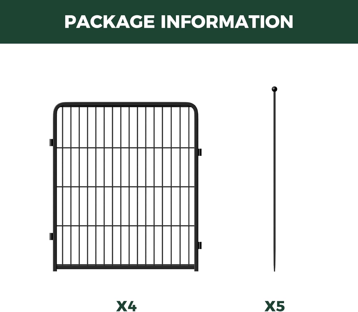 FXW Rollick Unleashed Dog Playpen for Indoor, Yard, RV Camping, 32 inch 4 Panels for Small and Medium Dogs, Black│Patented