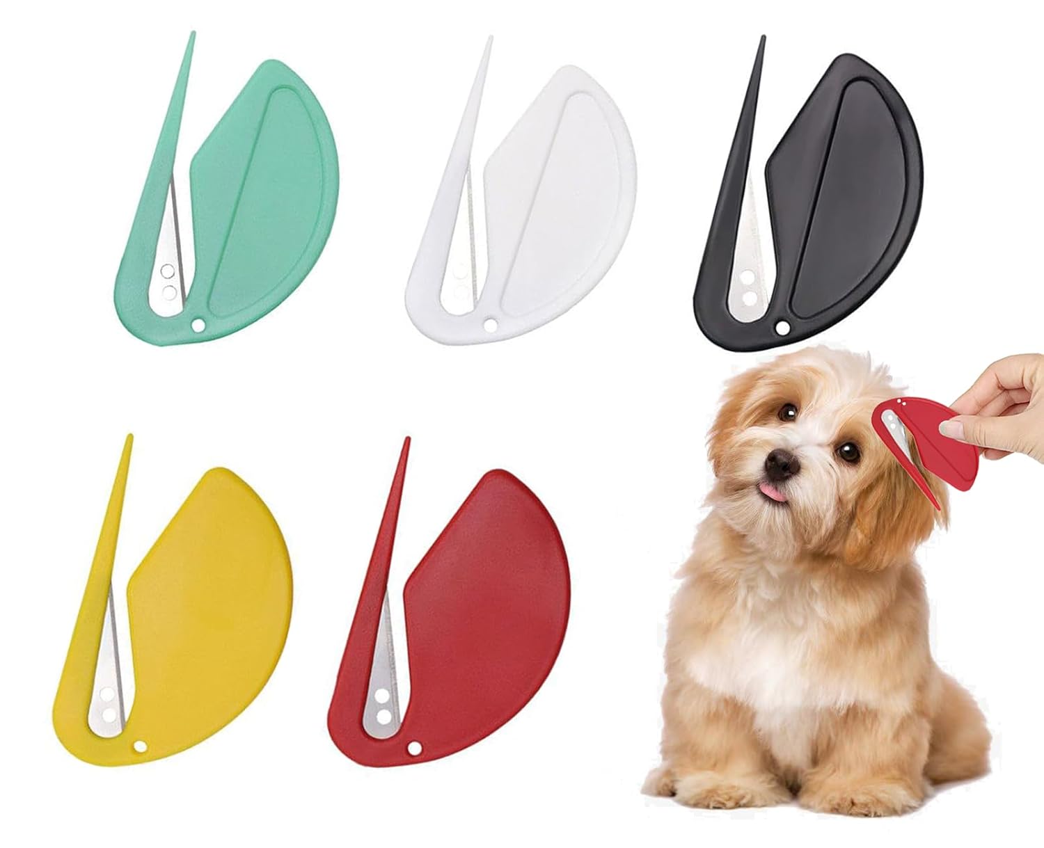 Pet Knotting Comb, Dematting Tool for Cats and Dogs, Pet Hair Removal Tool, Effectively Remove Knots and Tangles with Our Matt-Splitting Tool, Knot Opener for Cat Dog Grooming 5 Pcs