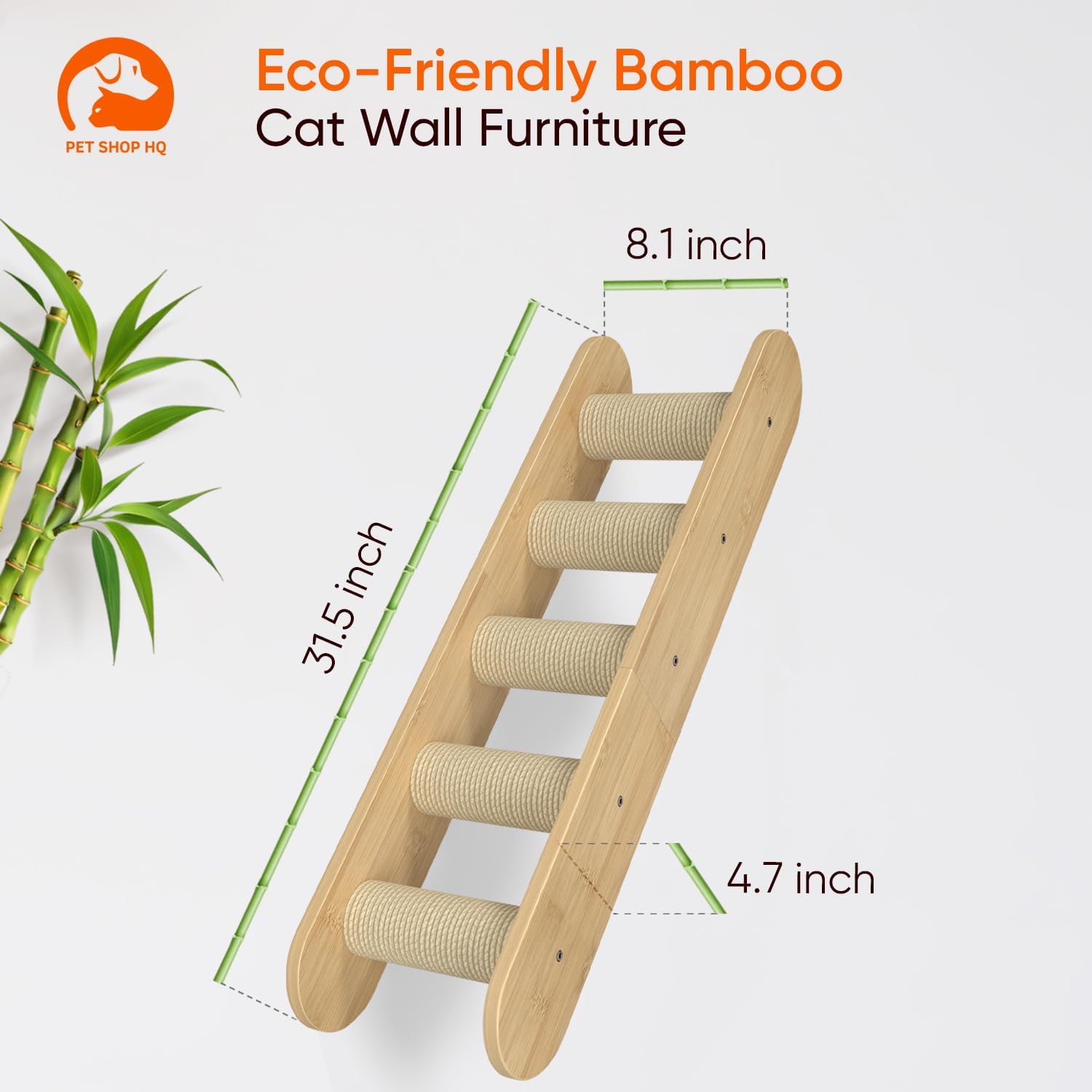Wall-Mounted Cat Furniture for Climbing - Indoor Wooden Floating Shelves, Perches, Hammock, Bed, Bridges, and Walkways