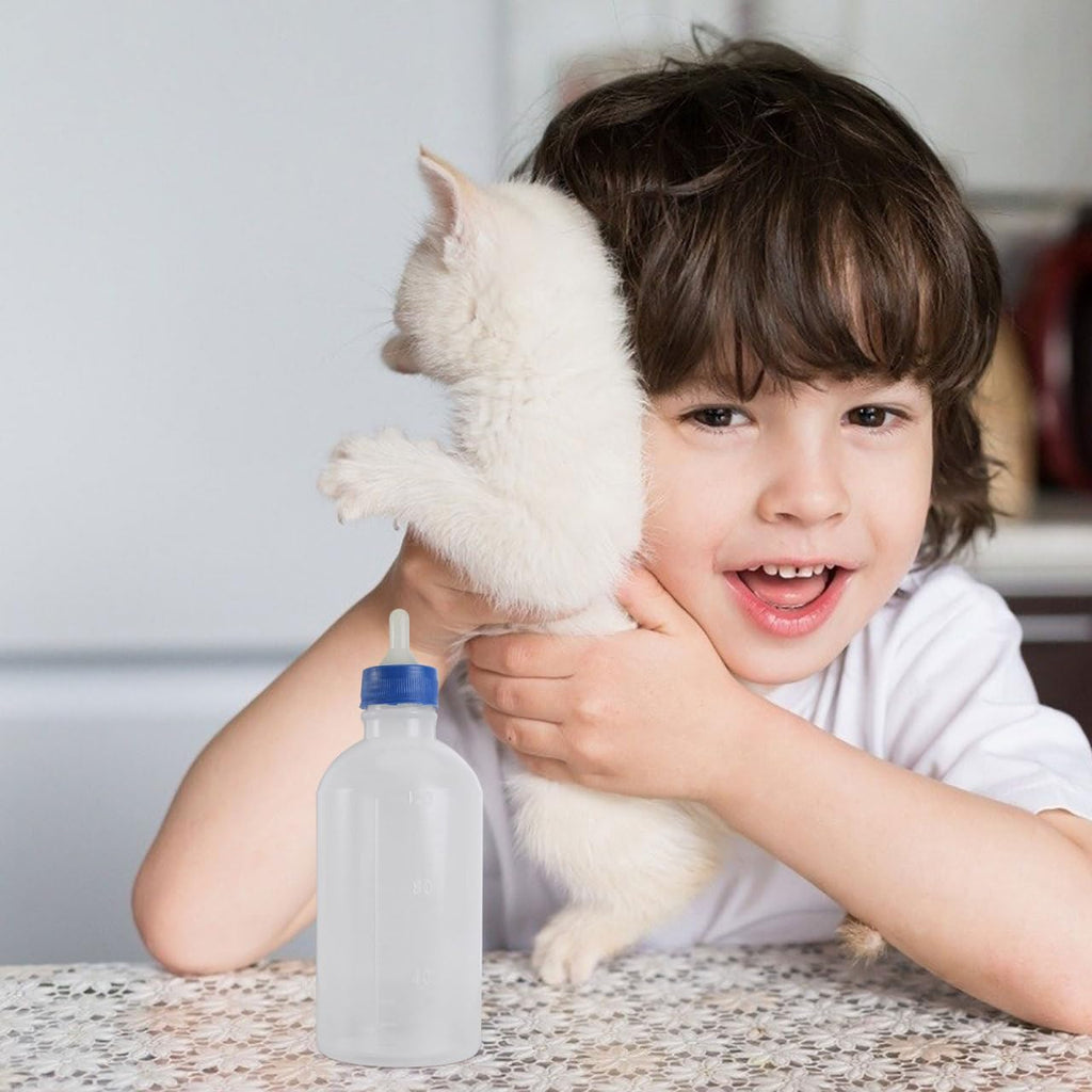 POPETPOP Pet Feeding Bottle,5pcs Dog Cat Nursing Bottle Animal Nurser Bottle Lamb Feeding Bottle Goat Bottles Feeding Milk Bottle Feeding Supplies for Piglet Goat Calf 120ml
