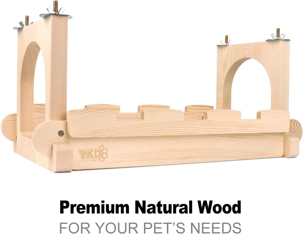 YKD Chinchilla Wood Suspension Bridge, Hanging Large Small Animal Wooden Bridge Platform, Small Animals Habitat Toy for Chinchillas Sugar Gliders Rats Squirrel