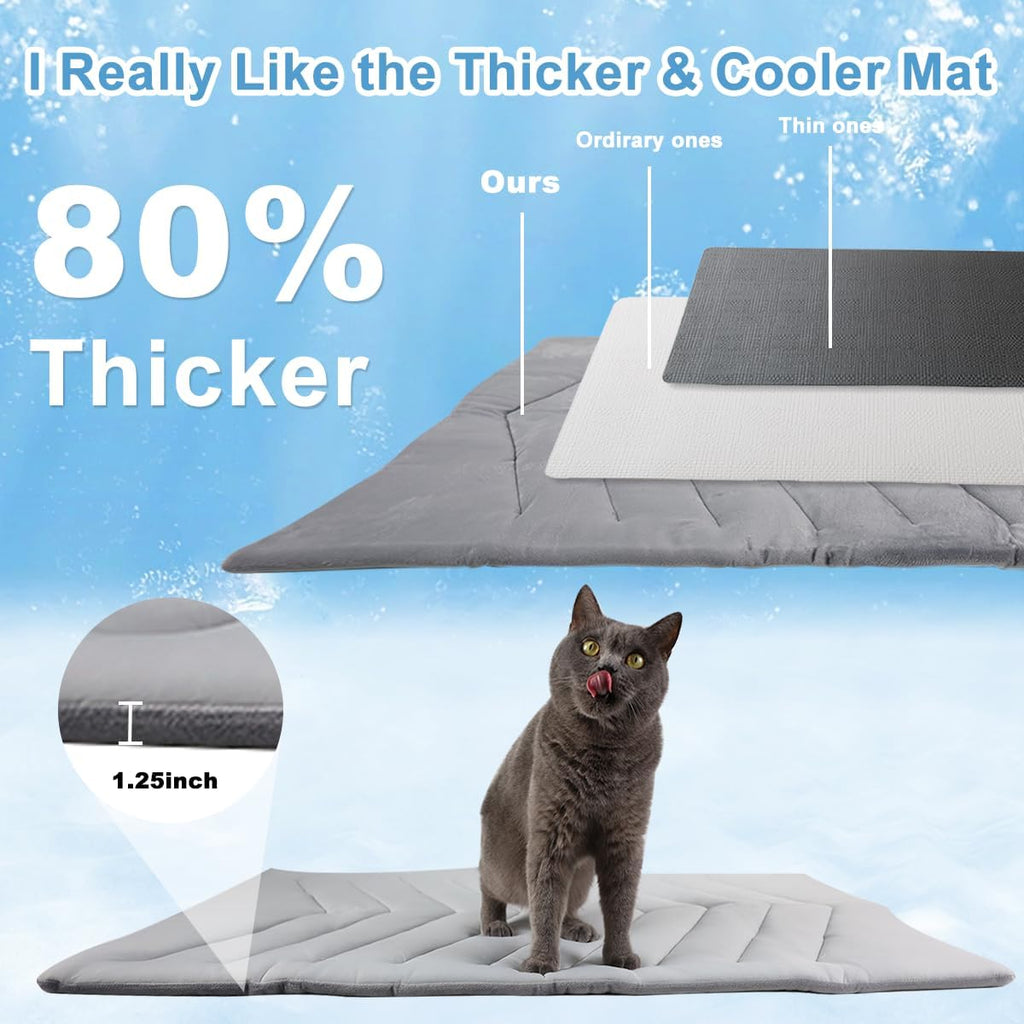 Dog Cooling Mat for Large Dogs 40 x 28''Self Coolings Foldable Cooling Pad,Q-MAX>0.5 Washable Ice Cool Fabric-Cool on Contact，Easy Washable Pet Pad for Kennel Sofa Floor Car Seats in Summer