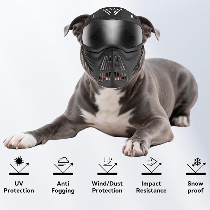 Namsan Large Dog Goggles with Basket Muzzle, Breathable, Full Face Protective - Image 4