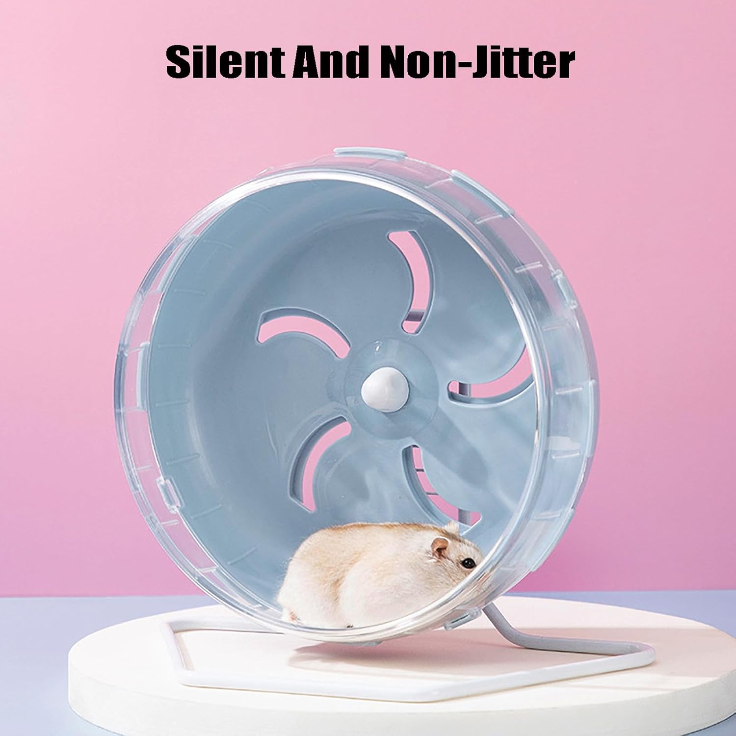 GKYZBB Hamster Wheel, 8.5 inch Silent Hamster Exercise Running Wheel with Stand,Pet Small Animals Exercise Running Toys,Adjustable Quiet Spinner for Guinea Pigs, Sugar Gliders, Gerbils