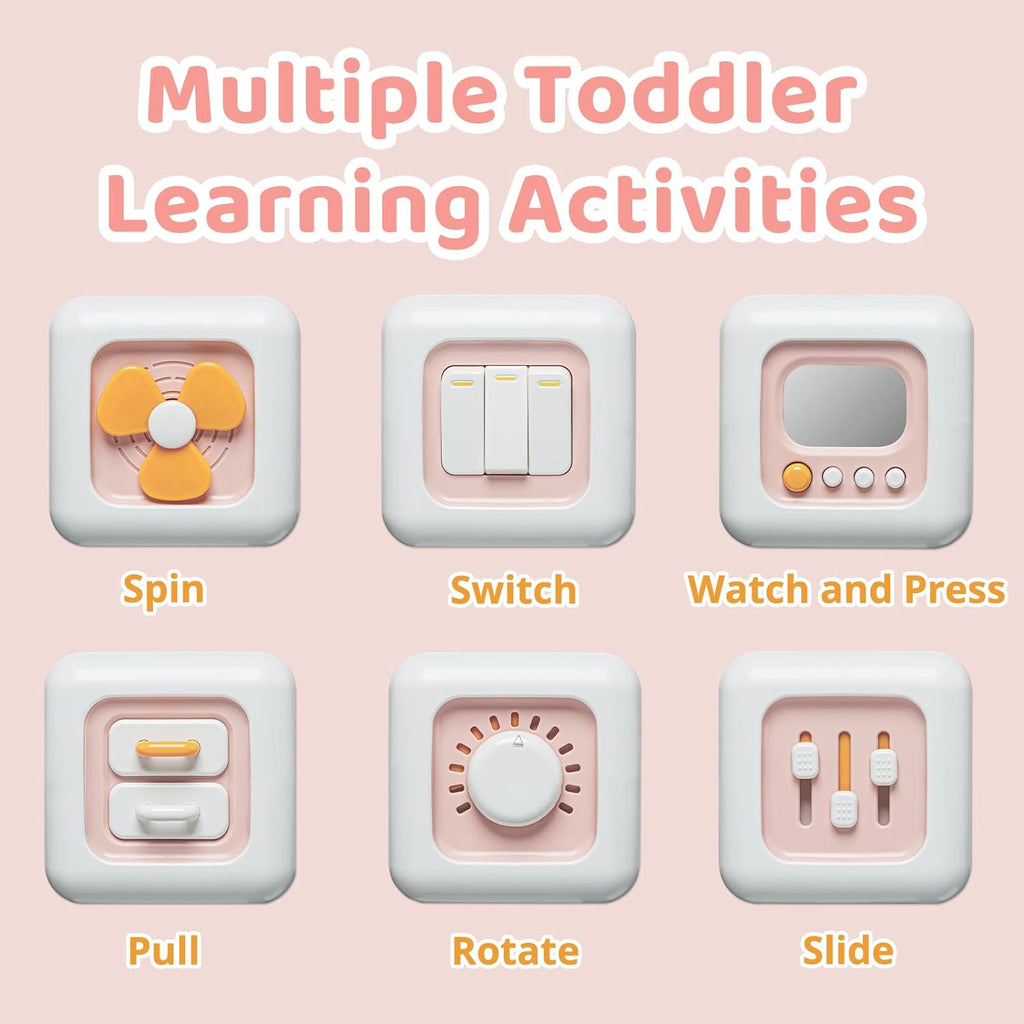 Busy Cube Toys for 1 Year Old Girl Gifts, Montessori for Baby Girl, Travel Sensory Toys for Toddlers 1-3, Learning Fine Motor Skills| 1st Birthday Girl Gifts 12 Months +