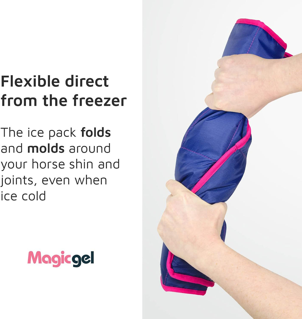 Magic Gel Horse Ice Pack with Carry Case - Single Ice Boots | Cooling Horse Leg Wraps for Hock, Ankle, Knee, Legs, Boots, and Hooves | Horse Tack & Horse Supplies & Ideal Gift for Horse Lovers Women