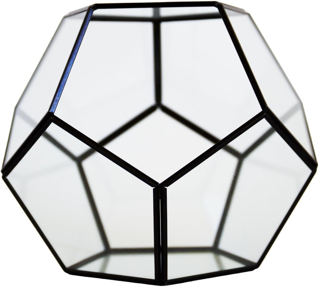 Cute Farms Glass Terrarium Kit | Just Add Your Own Plants (Geometric Glass)