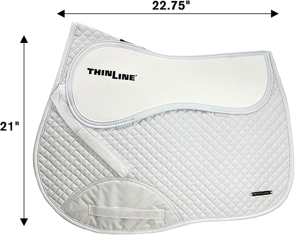 Thinline Cotton Quilted Jumper Durable Breathable Horse Riding Washable Shock-Absorbing no-Slip Thin Equine Saddle Pad - Equestrian Equipment and Accessories