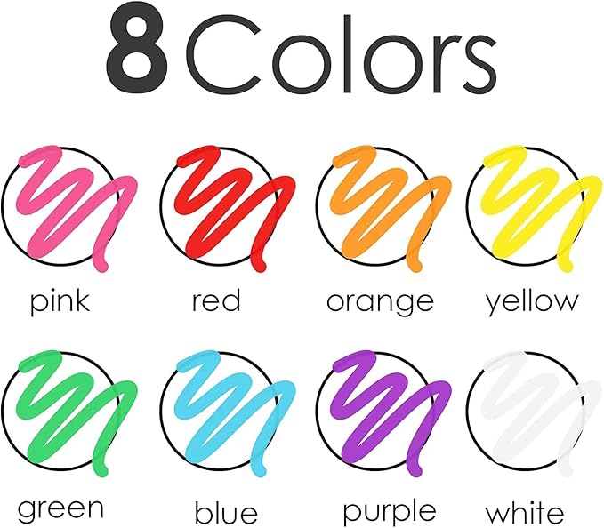 Timart Window Markers, Jumbo Liquid Chalk Markers for Rock Painting, Poster, Blackboard, Stone, Ceramic, Glass, Wood, Canvas, Wide Tip 10mm, 8 Colors
