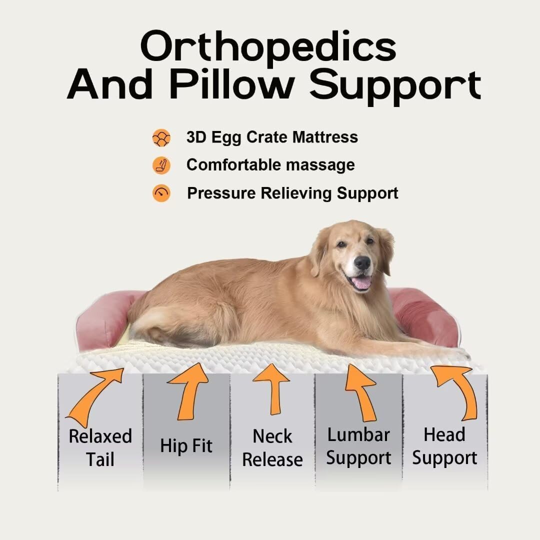Small Dog Bed Orthopedic Washable Cat Bed Memory Foam Couch Sofa Comfy Pet Beds with Waterproof Removable Cover & Non-Slip Bottom