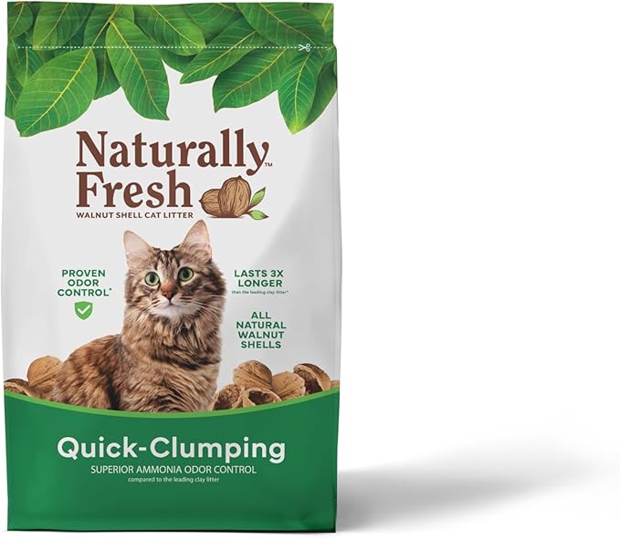 Naturally Fresh Cat Litter Made from Walnut Shells, Quick-Clumping, Easy by NaturallyFreshCatLitter