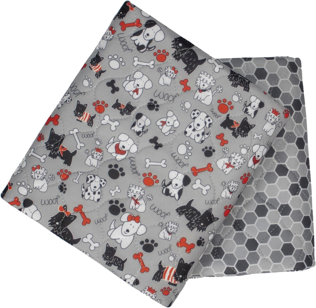 Caldwell's Pet Supply Co. 34x36 Washable Pee Pads for Dogs, Reusable Puppy Potty Mat, Whelping Rug, Waterproof Rug for Dog, Medium (Set of 2)