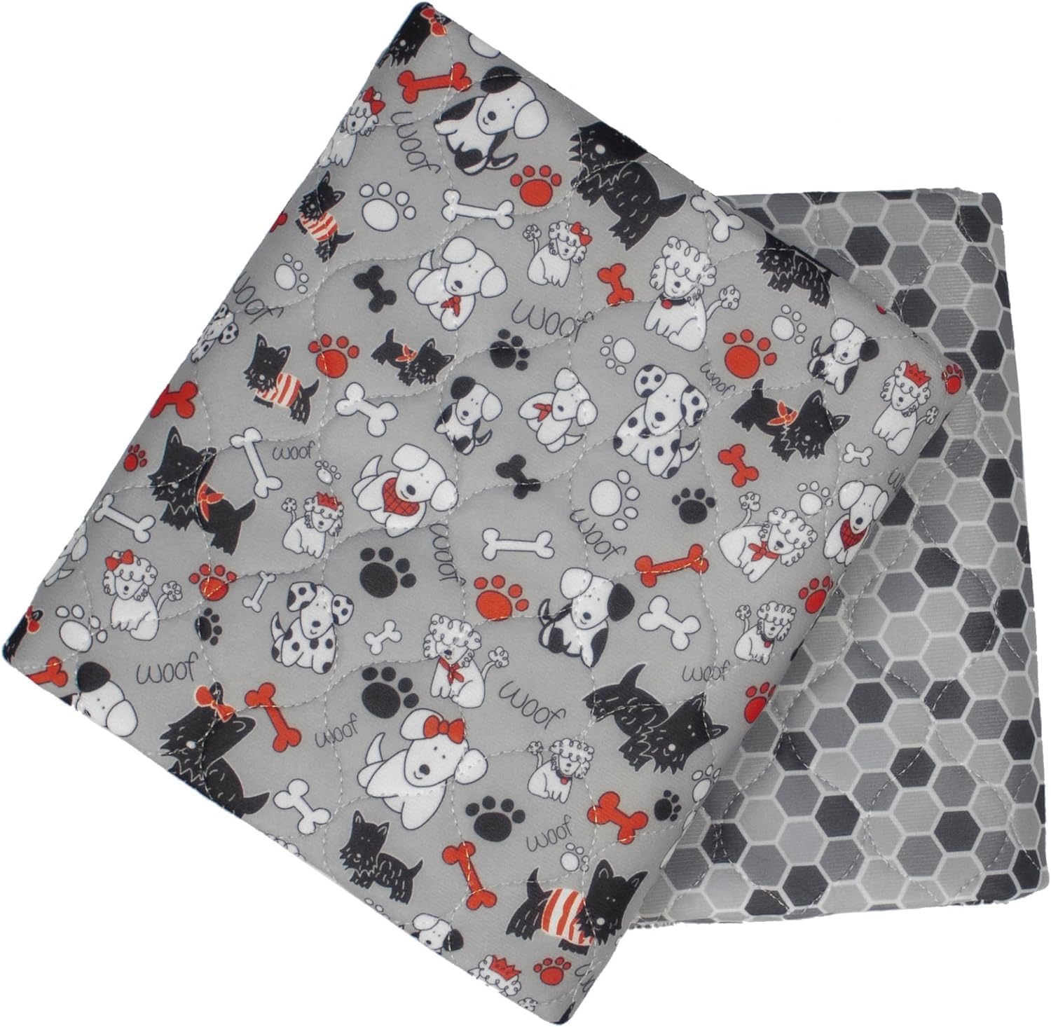 Caldwell's Pet Supply Co. 34x36 Washable Pee Pads for Dogs, Reusable Puppy Potty Mat, Whelping Rug, Waterproof Rug for Dog, Medium (Set of 2)