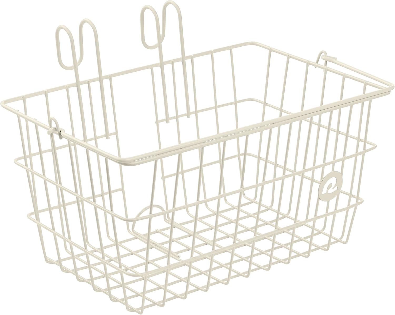 Retrospec Apollo-Lite Lift-Off Bike Basket - Detachable Steel Handlebar Basket with Carrying Handle for Commuting, Shopping & Beach Trips - 14.5in x 9.5in Weather-Resistant Biking Gear