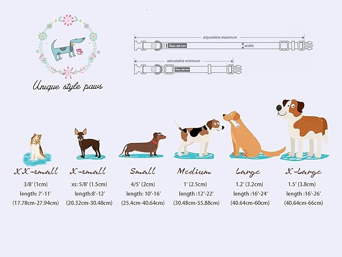 Unique Style Paws Dog Collar Metal Buckle Watermelon Cute Collar - Image 6