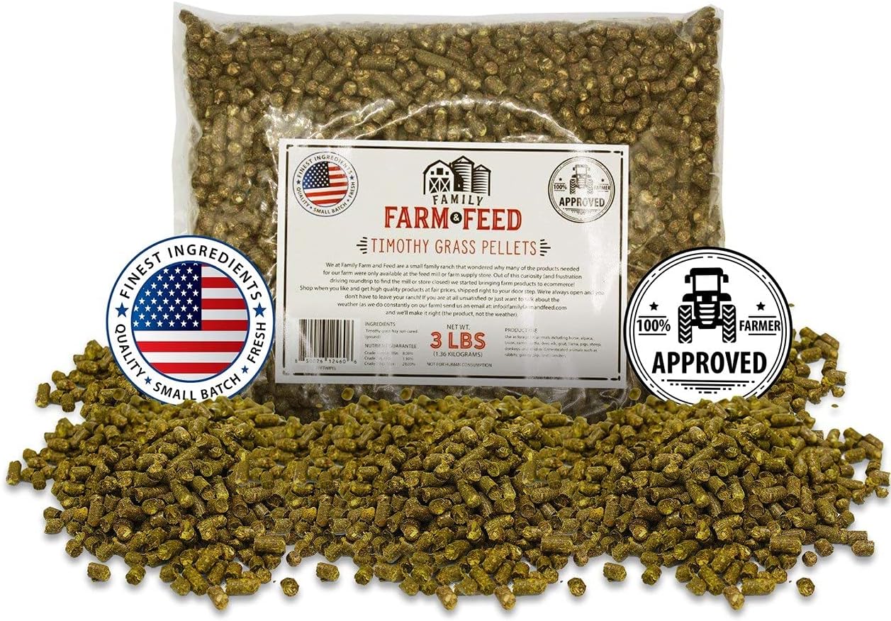 | Timothy Grass Food | Small Pet | Young and Adult | Pellets | 3 Pounds