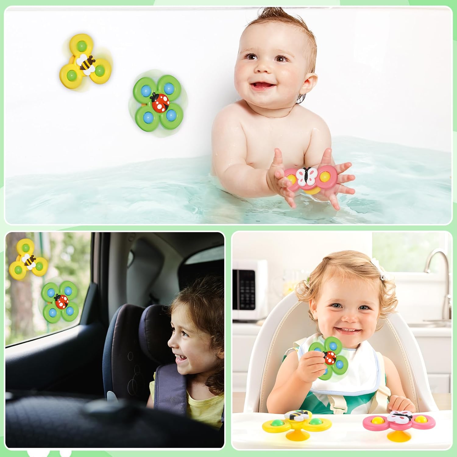 Baby Gyms Play Mats, Tummy Time Mat Toys, Infant Play Mat and Activity Gym, Baby Play Piano Gym Mat, Play Mats for Babies Newborns and Toddlers, Baby Activity Mat Toys 0-3-6-12 Months (Green)