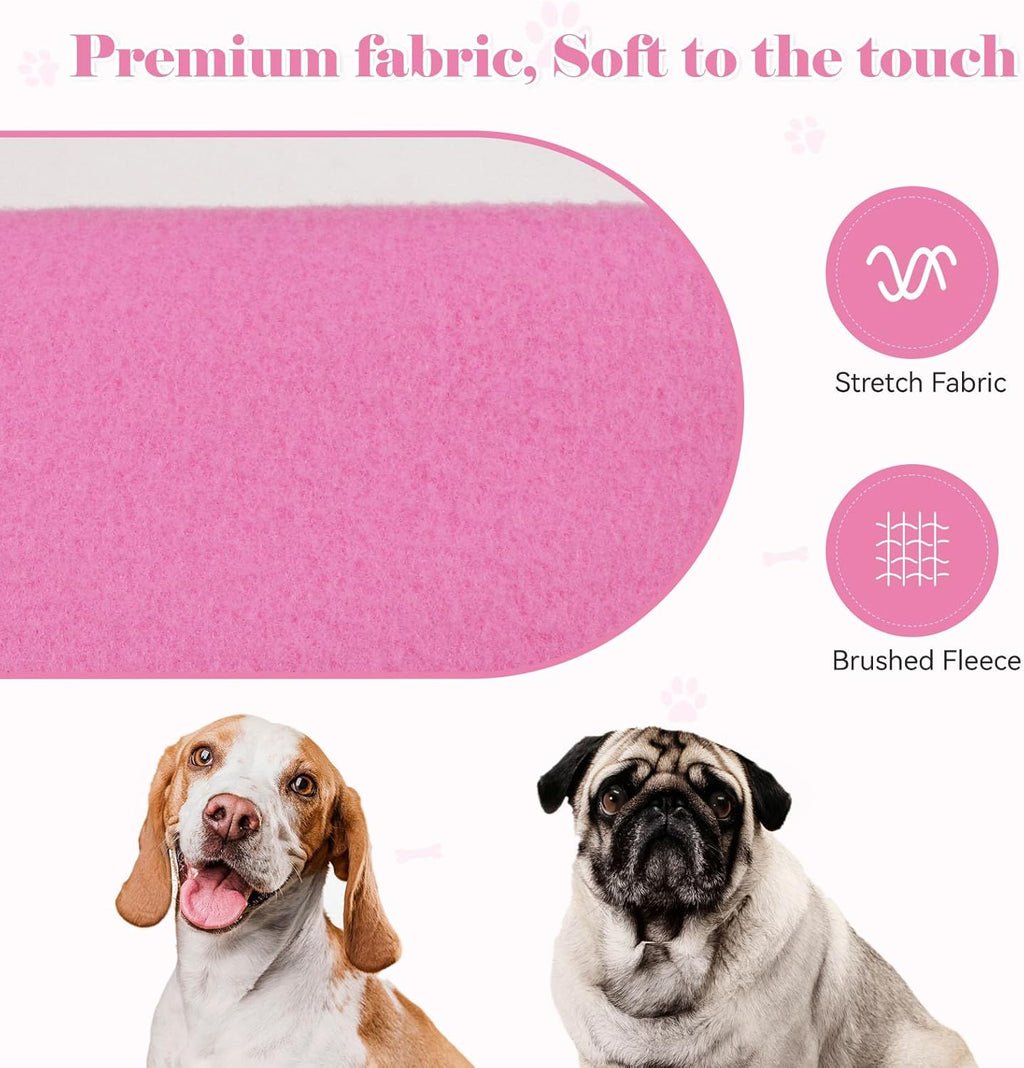 Dog Sweaters for Medium Dogs Dog Hoodie Dog Sweater Solid Soft Brushed Fleece Dog Clothes Dog Hoodie Sweatshirt with Pocket(Pink-M)