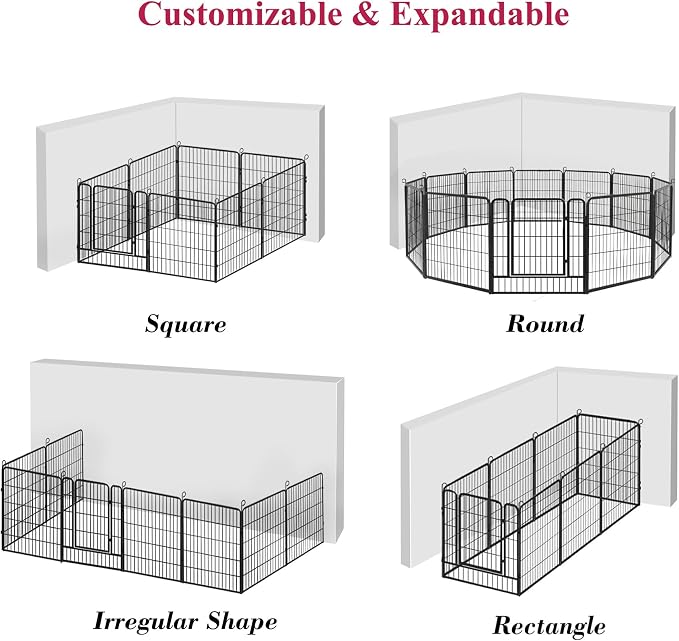 Dog Playpen Dog Fence Outdoor for Yard, 32inch 48 Panels Dog Pens Outside - Image 7
