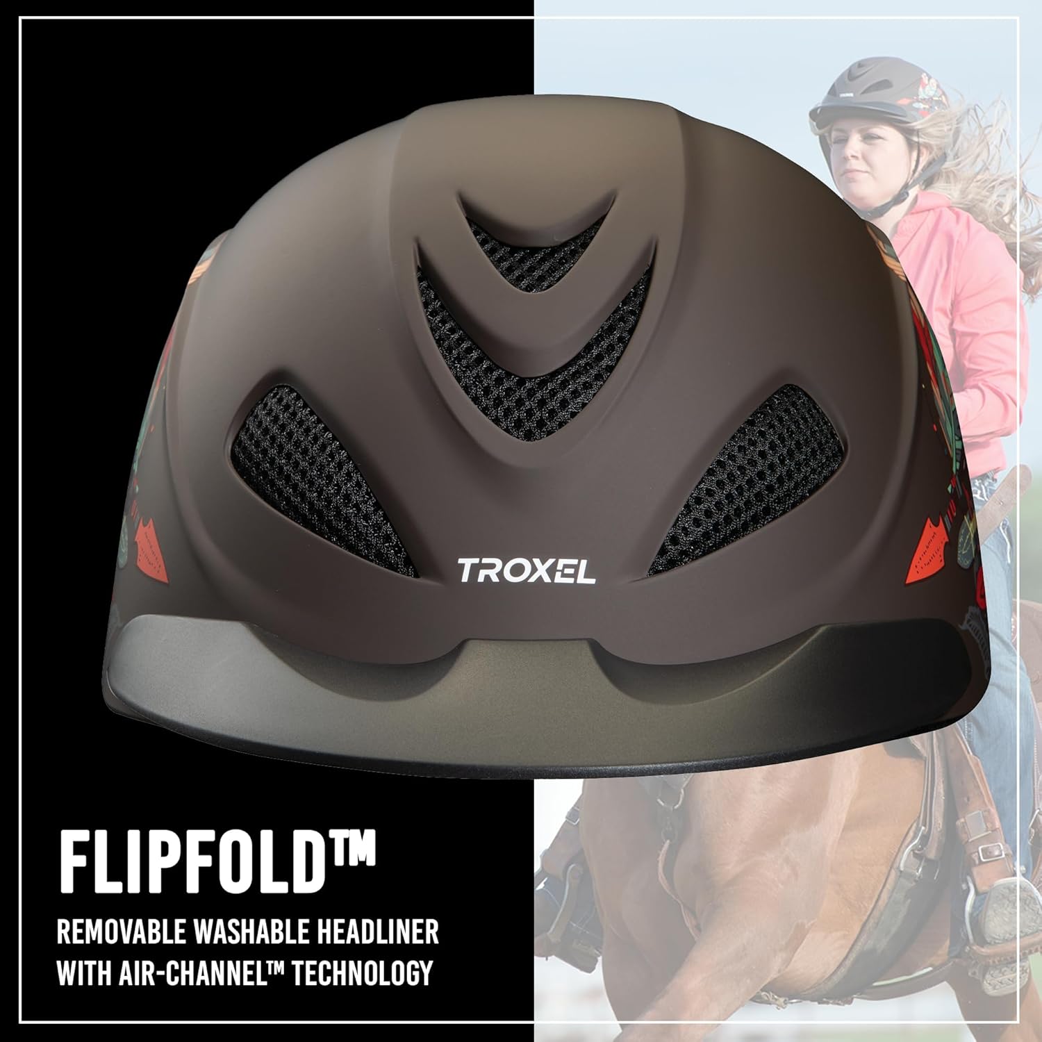 Troxel Rebel Turquoise Rose Helmet