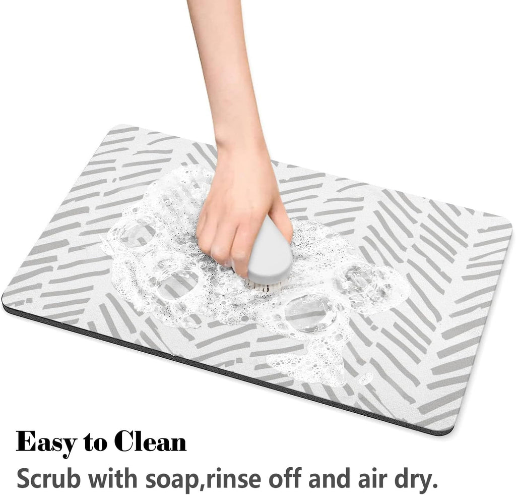 Dog Food Mats for Floors Absorbent, Pet Cat Food Mat - Quick Dry Dog Bowl Mats for Food and Water, Eco-Friendly Boho Pet Supplies