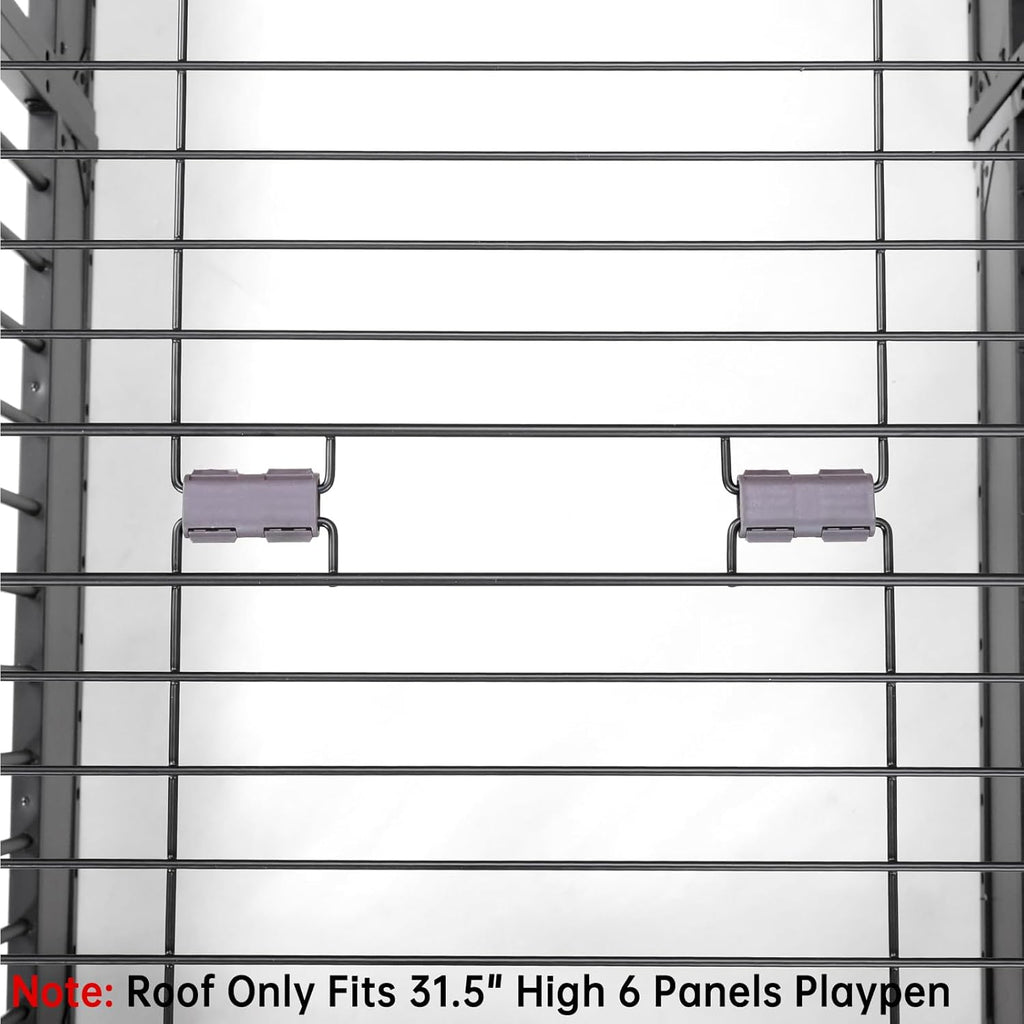 Heavy Duty Dog Fence Roof for 31.5" High Exercise Pens, Easy Assembly, Compatible (Roof Only)