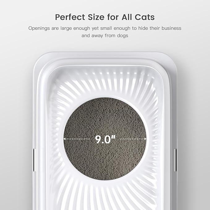WoofiGo Stainless Steel Cat Litter Box, Large Top Entry Litter Box - Image 4
