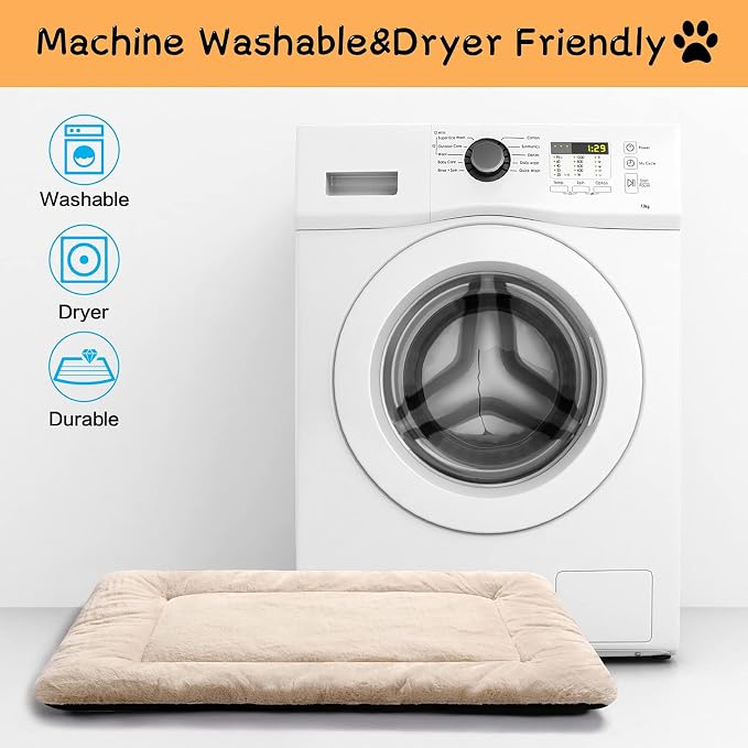 Dog Beds Crate Pad for Medium Dogs Fit Dog Crates, Washable & Anti-Slip Kennel - Image 5