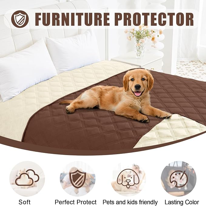 Smiry Waterproof Dog Bed Cover Blanket 40x80, Soft Reversible Pet Blanket - Image 8