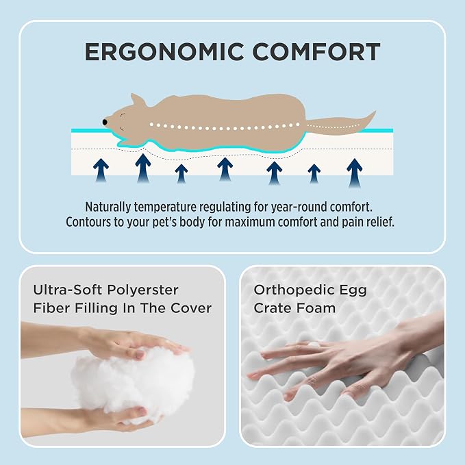Bedsure Cooling Dog Bed for Medium Dogs - Image 4