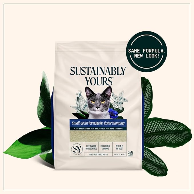 Sustainably Yours Natural Cat Litter, Small-Grain Formula, Exceptional Clumping - Image 3