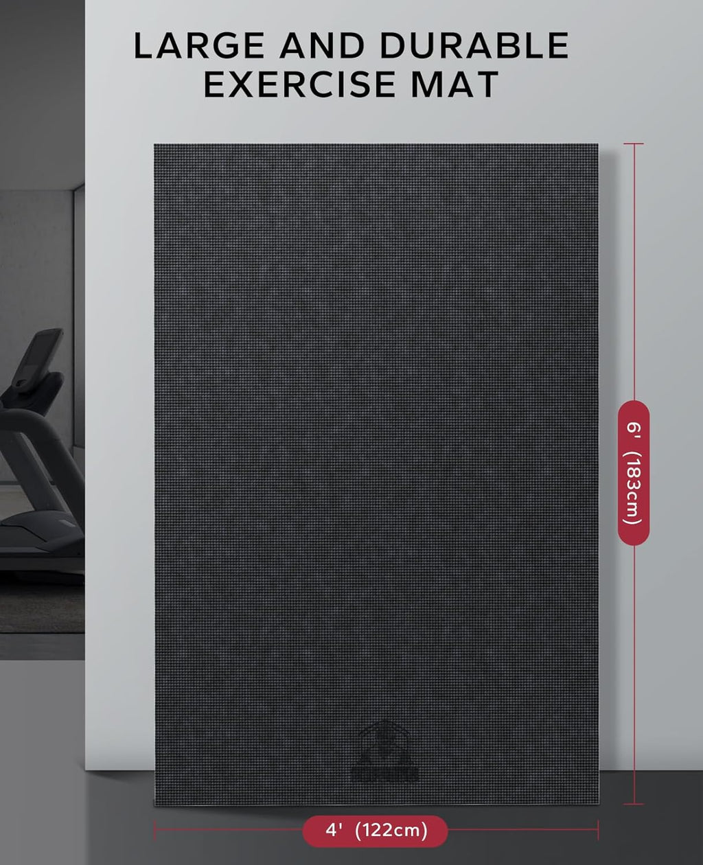 HAPBEAR Extra Large Exercise Mat-7'x5'/6'x8'/6'x9'/6'x10'/6'x12'x8mm(1/3 inch),Non-Slip, Ultra Durable, Thick Workout Mats for Home Gym Flooring Cardio, Yoga Mats for Fitness, High-Density Exercise Mat, Shoes-Friendly