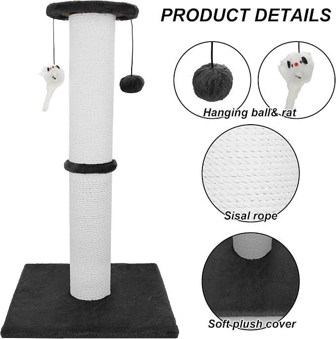 Cat Scratching Post 34 Inches Heavy Duty and Thicker Cat Scratching Post Sisal - Image 6