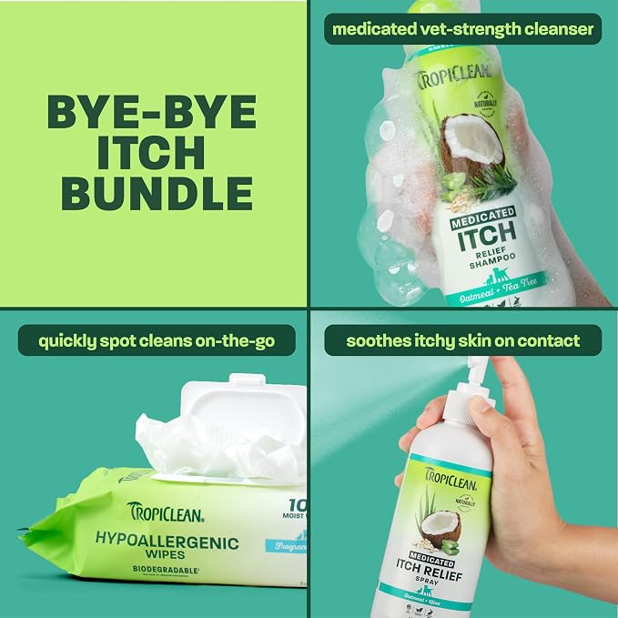 TropiClean Oatmeal & Medicated Itch Variety Pack, 3 Piece - Image 3