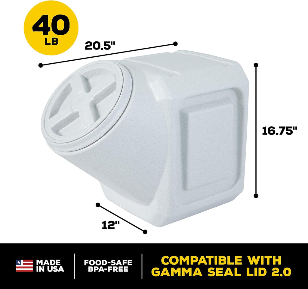 Gamma2 Vittles Vault Stackable Dog Food Storage Container with Sealing Lid, Up to 40 lbs Dry Pet Food Storage Container, USA-Made - [20.5"L x 12"W x 16.75"H]