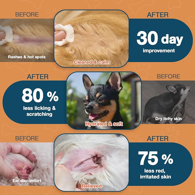 180 Chews Dog Allergy Chews, Itching Skin Relief, Natural Dog Allergy Relief - Image 2