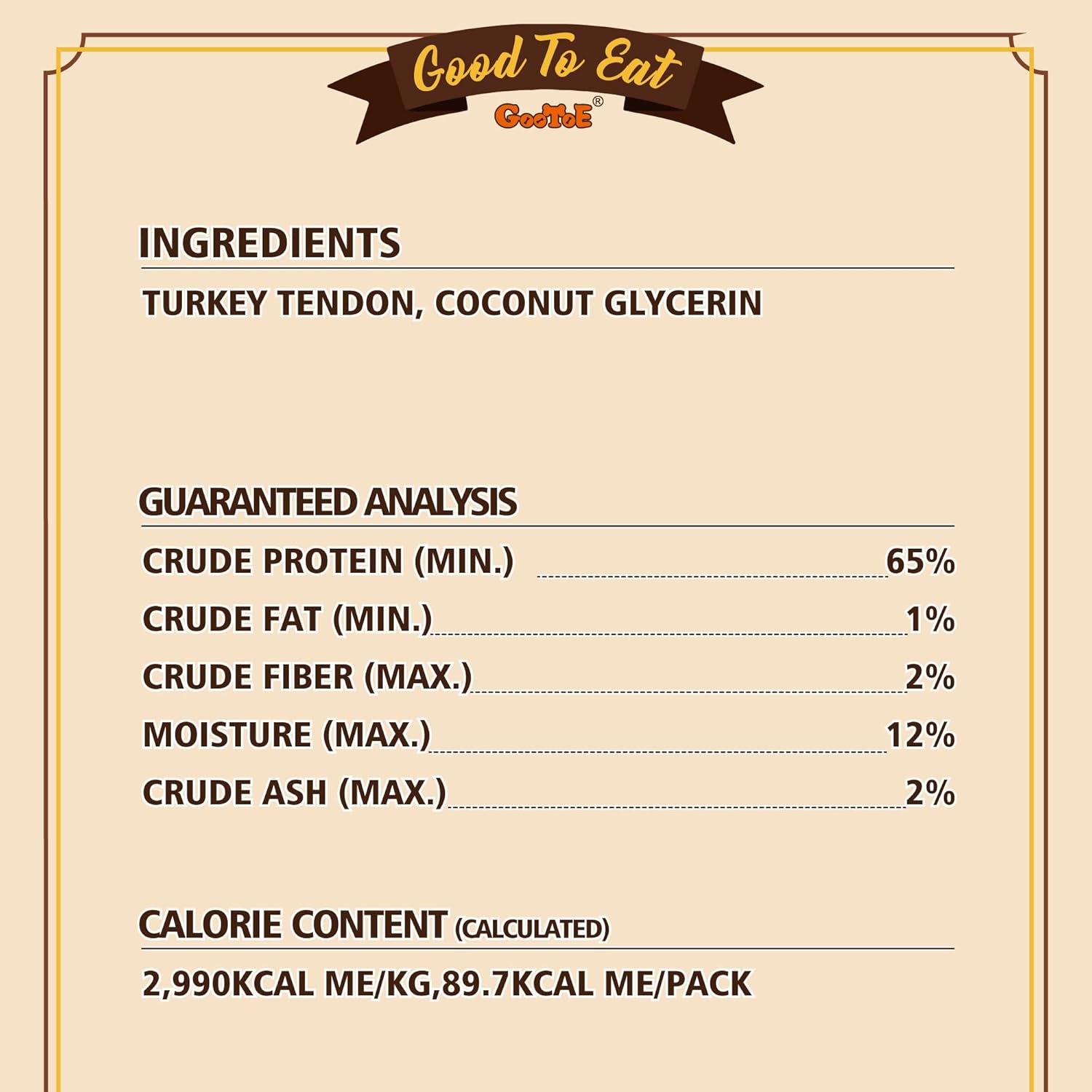 Gootoe Turkey Tendon Dog Treats, Pretzel (M) 3.17 oz, USA-Sourced Turkey Tendon, Natural Snack, Premium Puppy Chews, Hypoallergenic, Reseal Value Bags, Size for Medium Dogs (Pack of 2)