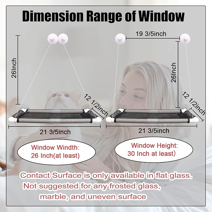 ZALALOVA Cat Window Perch Seat Large Sturdy Cat Beds Fleece Blanket 2025 Latest - Image 7