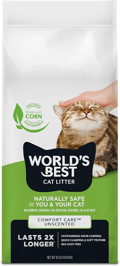 WORLD'S BEST CAT LITTER Comfort Care Unscented, 32-Pounds by WorldsBestCatLitter