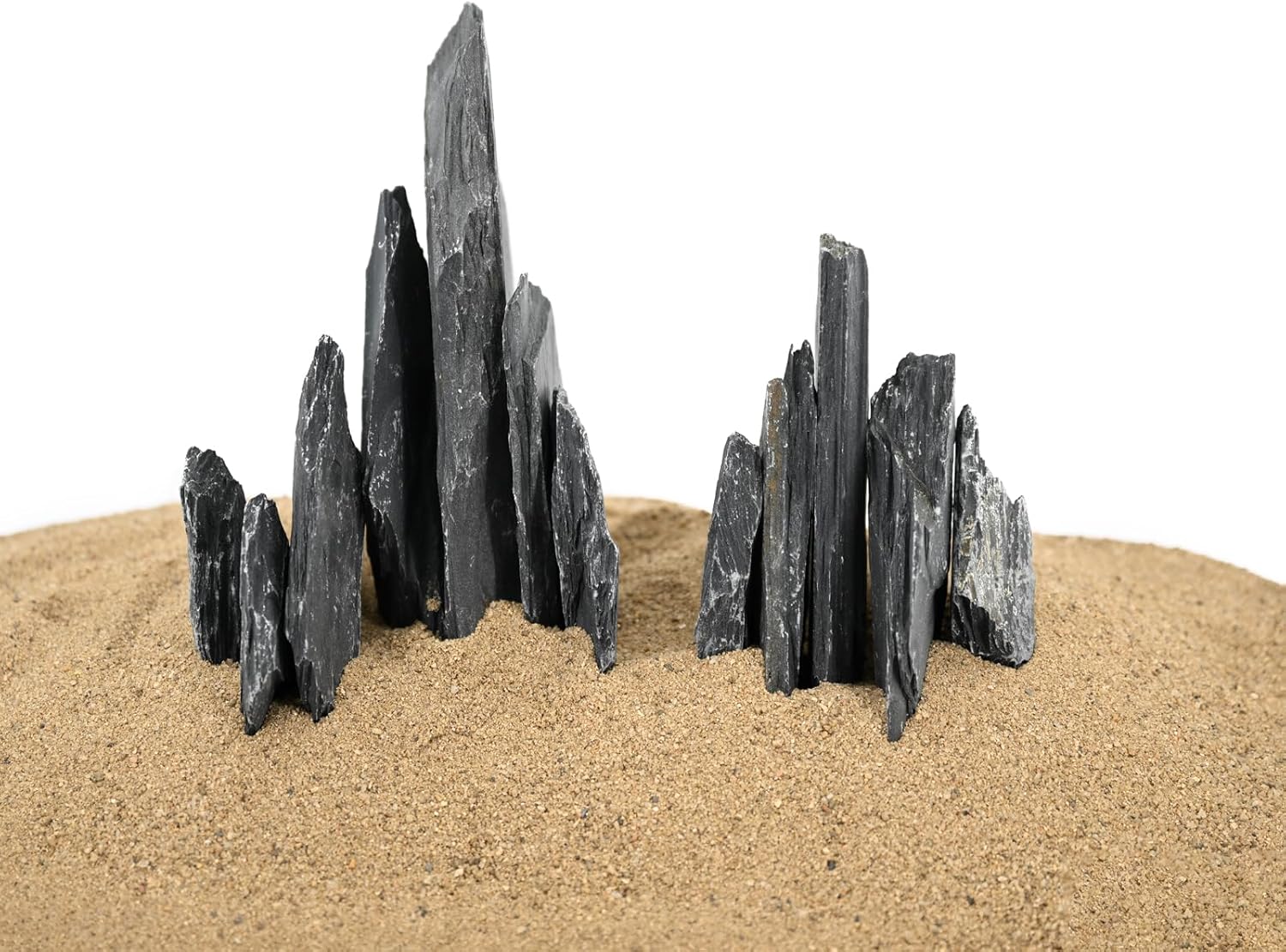 Natural Slate Stone Rocks 2 to 6 inch Aquariums Stone for Aquascaping,Terrariums,Reptile Enclosures,Paludariums, and Gardens-10lb