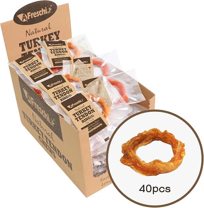 A Freschi srl Turkey Tendons for Dogs, USA-Sourced Human Grade, Rawhide-Free by AFreschisrl