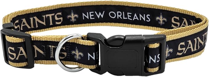 Pets First NFL New Orleans Saints Licensed PET COLLAR, Medium by PETSFIRST