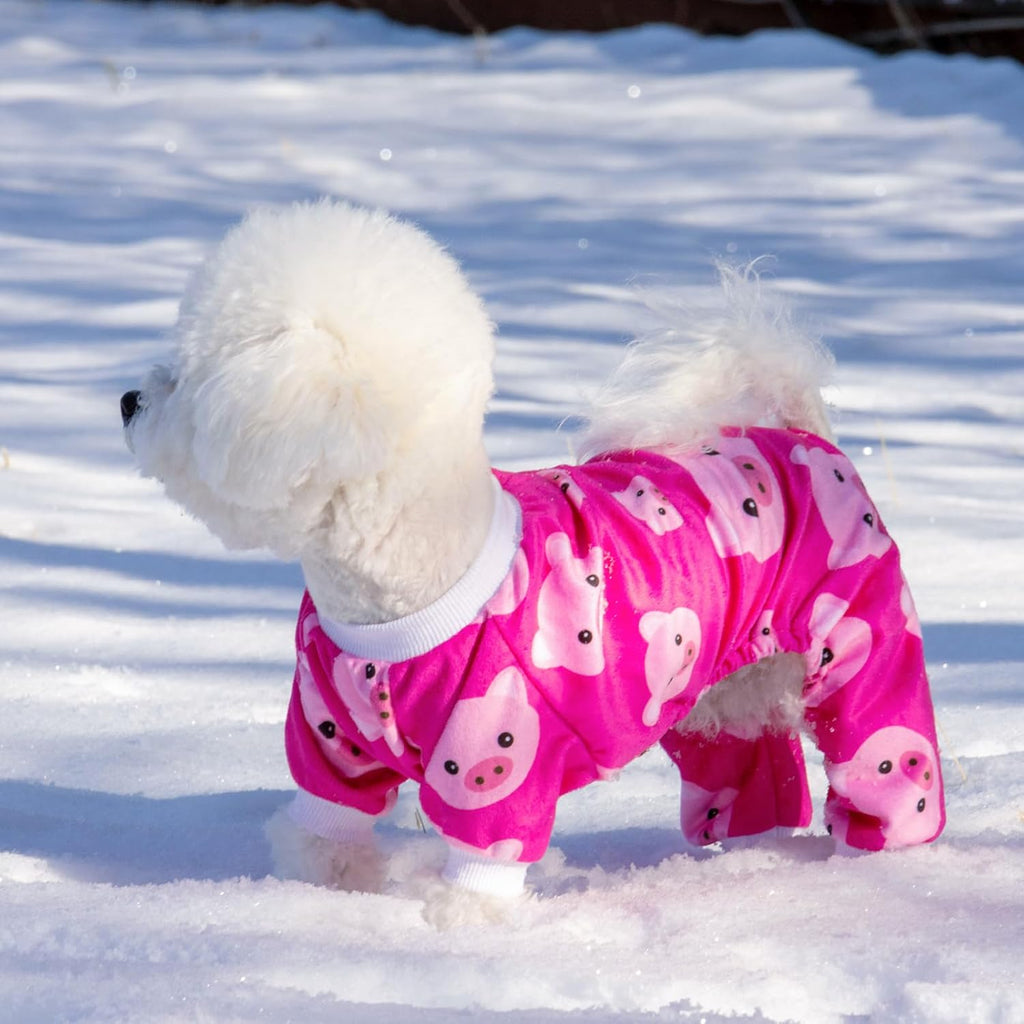 CuteBone Dog Halloween Pajamas Puppy Onesies Small Dogs Soft Pjs Coat Cat Apparel Comfy Pet Christmas Clothes Outfit Doggie Bodysuit P46XL